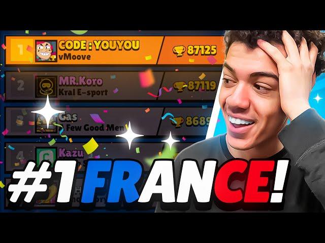 Je suis TOP 1 FRANCAIS sur Brawl Stars !