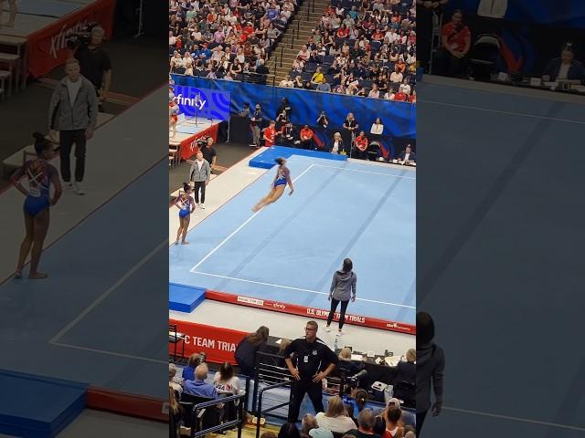 Suni Lee Training on Floor at Olympic Trials 2024