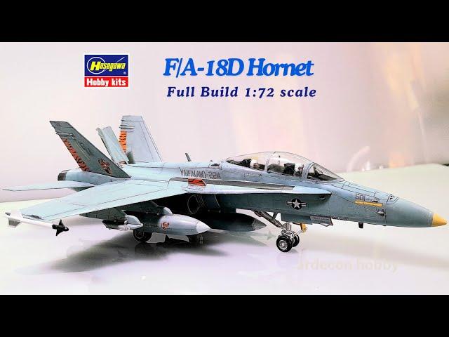 F-18D Hornet 1:72 scale Full build from Hasegawa