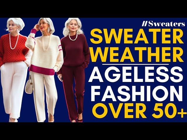 How To Style Casual Chic Winter Sweater Outfits For Women Over 50