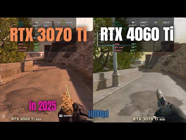 RTX 3070 ti vs RTX 4060 ti 1080p gaming