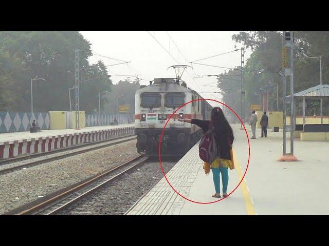 Poor Migrant Girl Stops The High Speed Train During Lockdown And Train Applies Emergency Brake!!