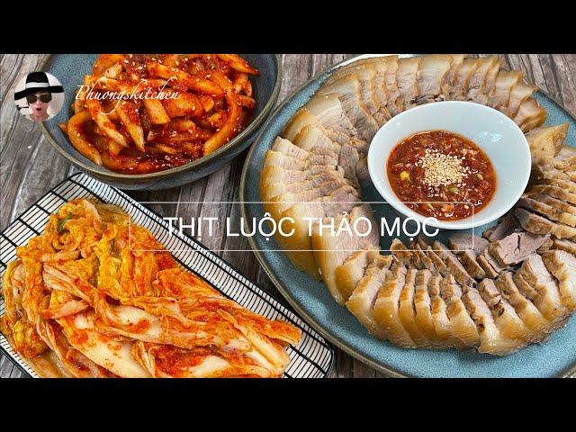 THỊT LUỘC THẢO MỘC SUYUK+ KIMCHI CỦ CẢI MUỐI XỔI (Viet/Eng sub)