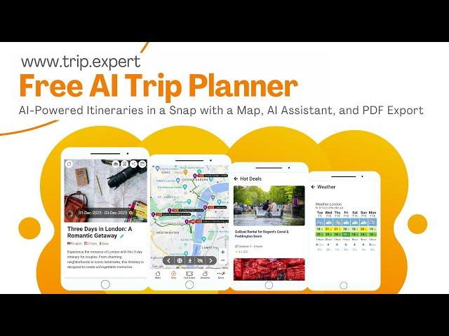 Turn Words into an Itinerary in Minutes: AI Trip Planner with a Map, AI Assistant & PDF Export