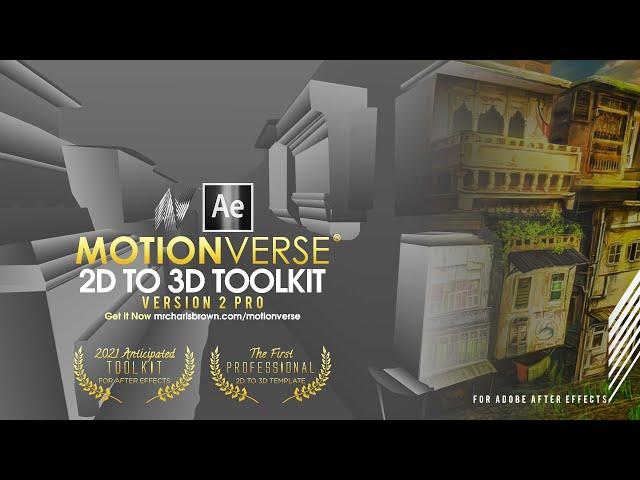 MotionVerse Pro v2 │ All New Features │Professional 2D to 3D Toolkit for After Effects