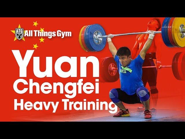 Yuan Chengfei (77kg, China ) Full Session: 180kg Squat Jerk + 210kg Clean Pulls + 240kg Jerk Dips