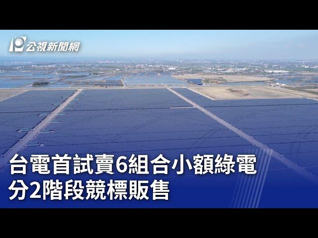 台電首試賣6組合小額綠電 分2階段競標販售｜20231013 公視晚間新聞