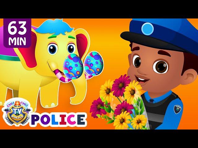 ChuChu TV Police Chase & Save The Magical Elephant from Bad Guys | ChuChu TV Surprise Eggs Toys