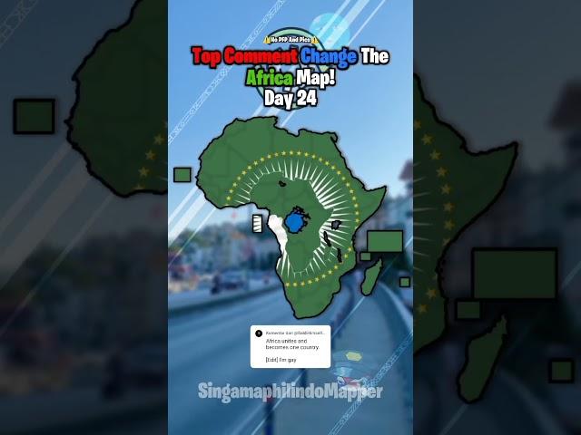 Top Comment Change The Africa Map! | Day 24 #shorts #mapping #map #africa #fyp #4u #viral