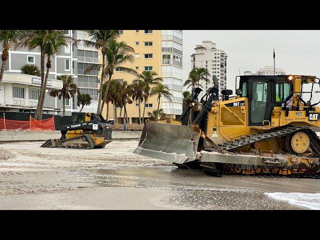 Post Hurricane Ian Beach Restoration Continues in North Naples, FL 12/16/22