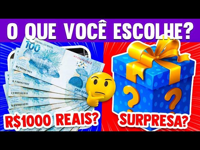  O QUE VOCÊ PREFERE?  PRESENTE MISTERIOSO! Jogo das Escolhas