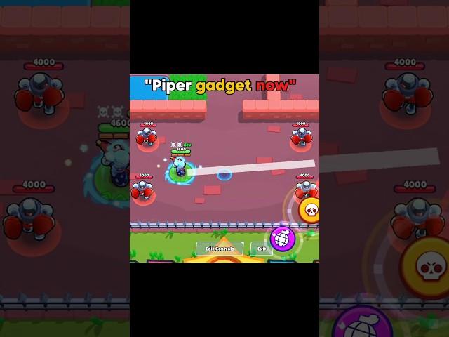 Piper Gadget Now Vs Then #brawlstars #shorts #fypシ゚viral #fyp