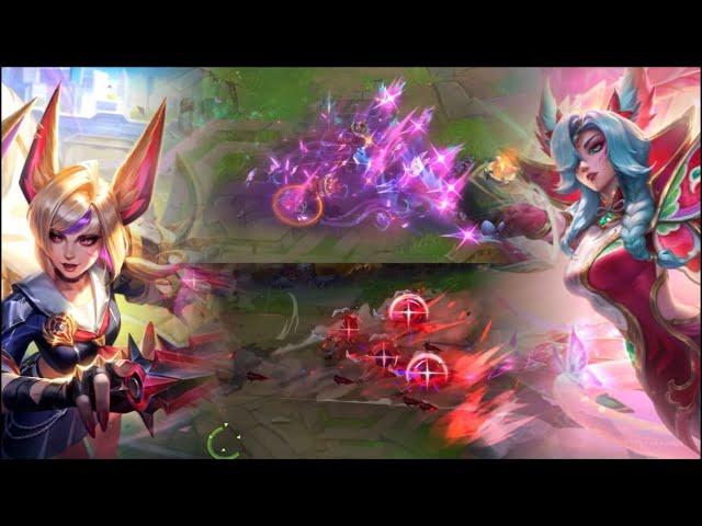 [Comparison] Battle Academia Xayah Vs Celestial Embroidery Xayah Wild Rift || League Of Legends