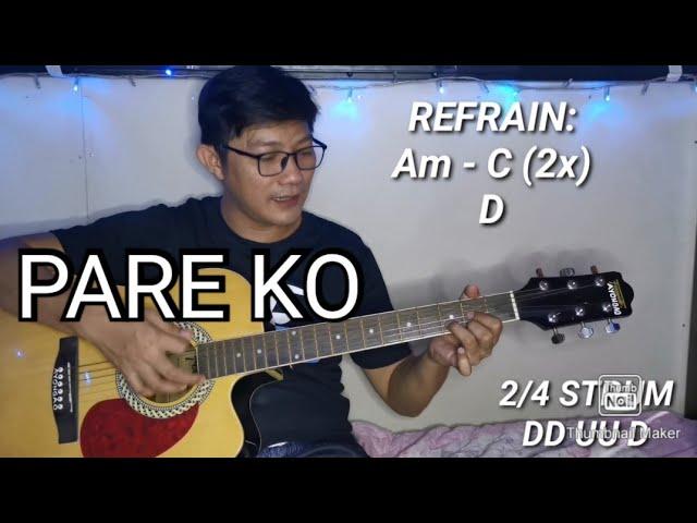 PARE KO By Eraserheads | Tagalog Guitar Tutorial for Beginners