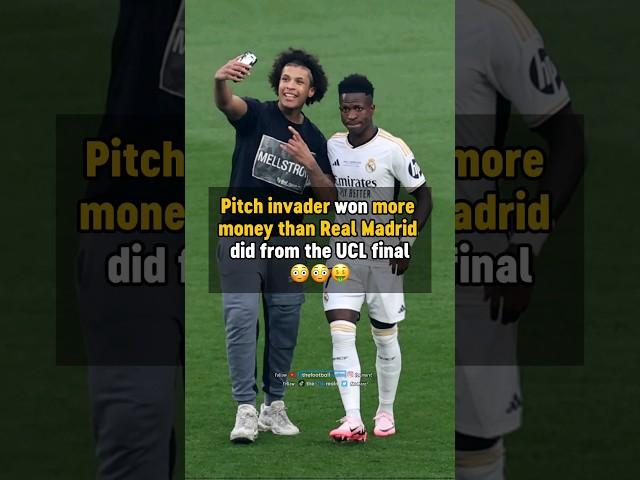 Pitch invader won MORE MONEY than Real Madrid  #football #uclfinal