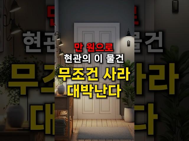 만 원으로, 현관의 이 물건 꼭 사서 두세요.