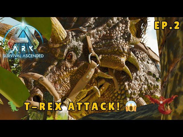 ️ARK Survival Ascended  ~ Ep.2  Taming Gone Wrong! Argentavis Hunt & T-Rex Chaos  |