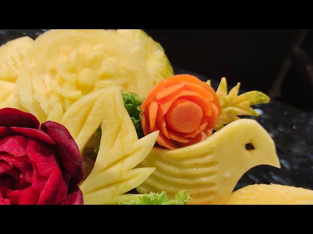 DIY vegetable carving | carving chef Abida Sultana | Bangladeshi food carving | abidas design