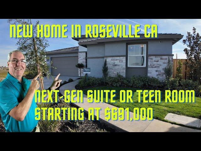 Home For Sale Roseville CA | Woodside Homes | New Home in Sacramento CA | Next Gen Suite | Teen Room