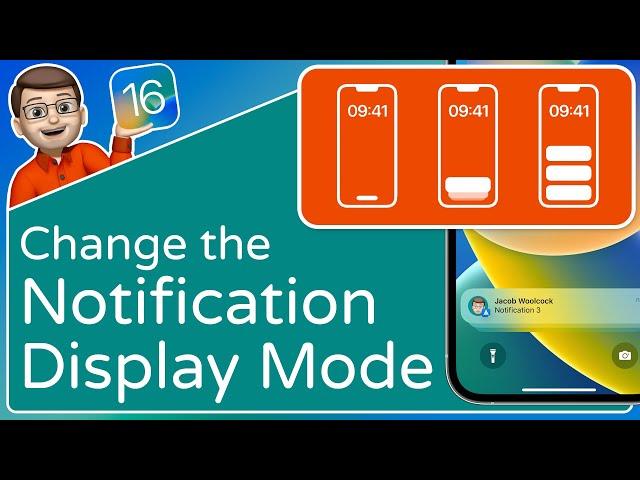 Change your Notification Display Mode ⭐ iOS 16 Tips