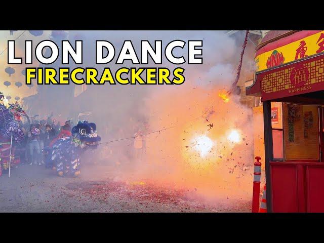 Firecrackers & Lion Dance in San Francisco Chinatown 2024