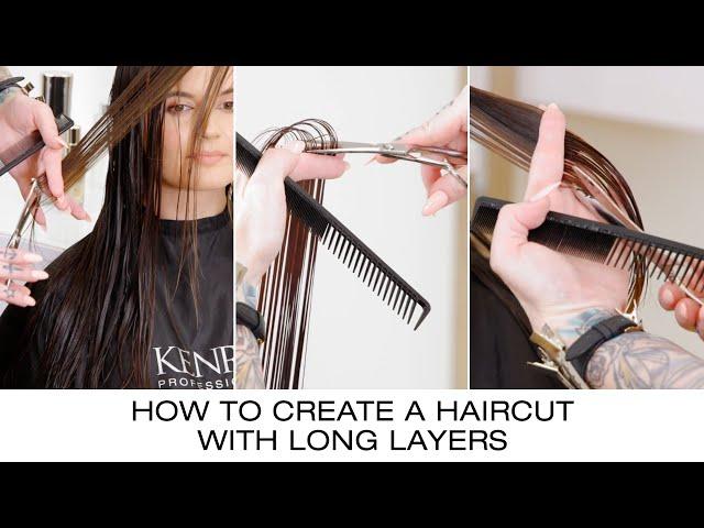 How to Create A Haircut with Long Layers | Hair Cutting Tutorial | Kenra Professional