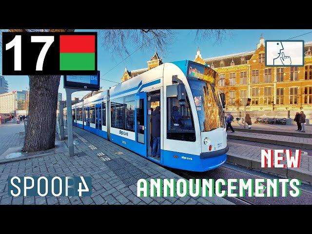 Cabinerit Tram 17 (Amsterdam) | Centraal Station - Dijkgraafplein (Tram Driver's POV)