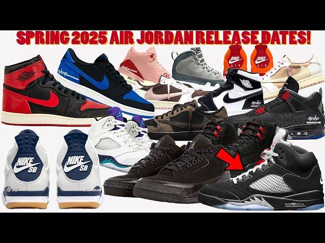 SPRING 2025 AIR JORDAN RELEASE DATES + GRAPE/FIRE RED 5 RETURNING?!