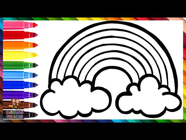 How To Draw A Rainbow  Drawings and Coloring for Kids
