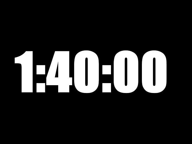 1 HOUR 40 MINUTE TIMER • 100 MINUTE COUNTDOWN TIMER ⏰ LOUD ALARM ⏰