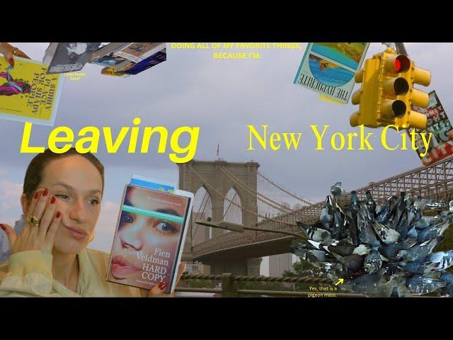 I'M LEAVING NYC, so I'm doing everything I love (reading vlog, traveling vlog & NYC favorites)