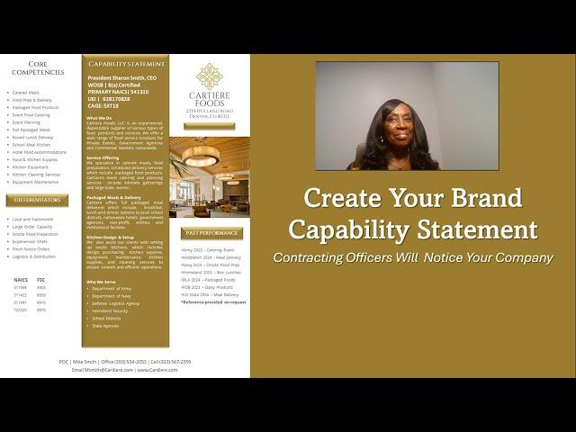 How to Create Your Brand Capability Statement Food Service | Remove the Mystery | Questions Answered