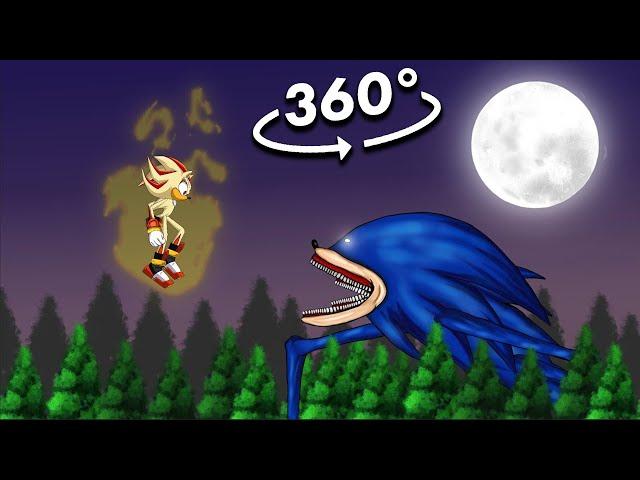 360º VR Shin Sonic Tapes vs Super Shadow.Anination. Drawing Cartoon Part 2