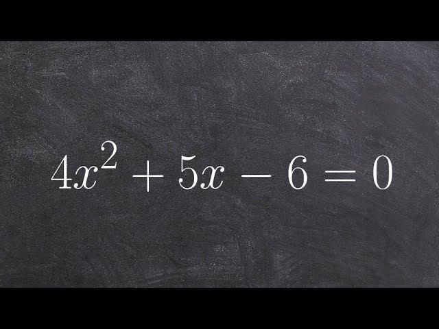 Learn how to factor a trinomial by using the ac method then solve
