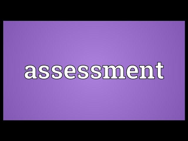 Assessment Meaning