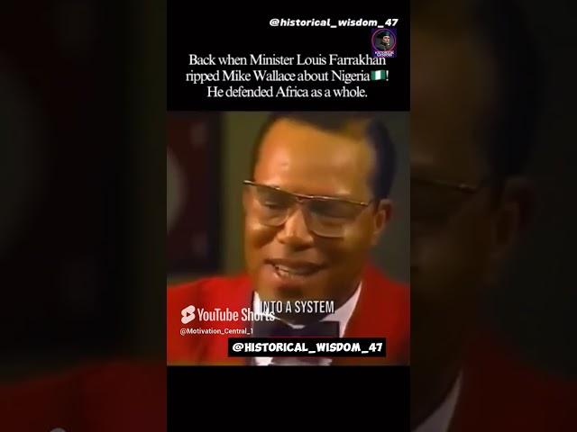 ️ Minister Louis Farrakhan vs. Mike Wallace: Defending Nigeria (Part 1) | Iconic Showdown!