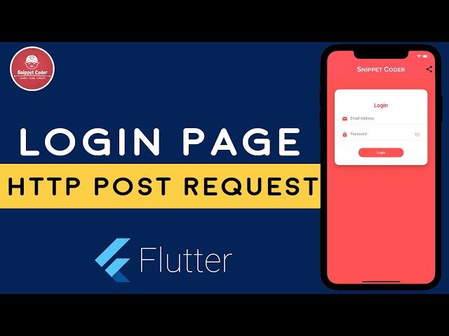 [Flutter] Login Screen with HTTP Post Request | SnippetCoder | LEARN.CODE.CREATE | HD Video