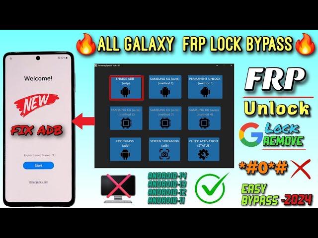 Google account Unlock ️ All Gallaxy Android 14,13,12,11/Frp Lock Bypass Without Pc | October-2024