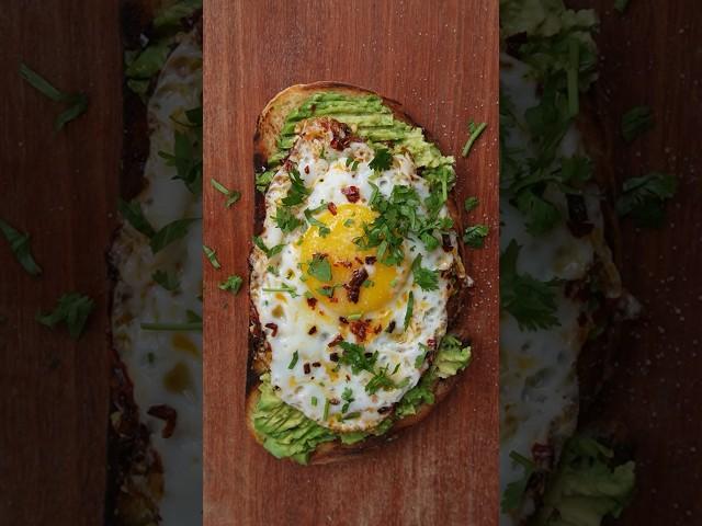 Simple Breakfast Ideas #82: Chili Oil Egg Avocado Toast #shorts #avocadotoast #breakfastideas