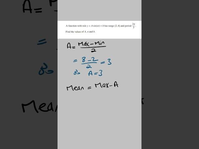 Finding the Rule of a Trig Function | Year 12 Maths Methods