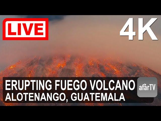  Live Now: 24/7 Fuego Volcano Eruption in 4K Ultra HD (Guatemala)