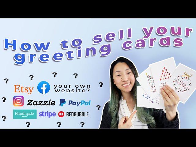 WHERE & HOW to Sell Greeting Cards in 2025 (step-by-step guide for beginner greeting card business!)