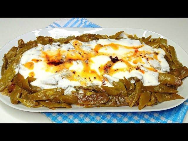 For dinner  How to make FRESH BEANS WITH YOGURT fresh bean recipe, easy pot dishes