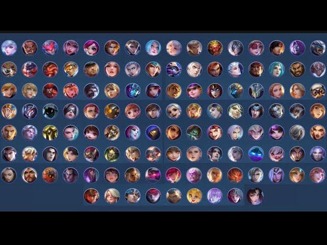 Mobile Legends Bang Bang (2016 - 2024) all heroes