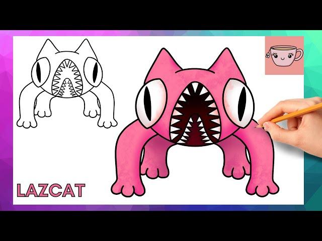 How To Draw Lazcat  - Garten of Banban | Easy Step By Step Drawing Tutorial