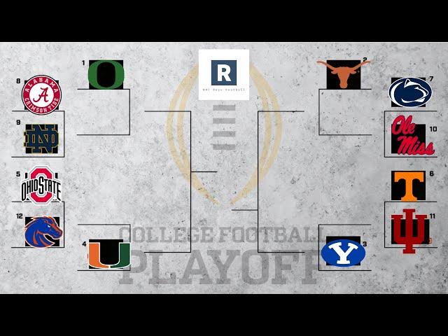 New College Football Playoff Predictions | CFB Playoff Rankings | 12 Team Playoff