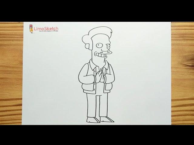 HOW TO DRAWING APU NAHASA - THE SIMPSON