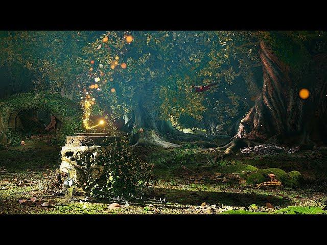 Magical Mirror in Elven Autumn Forest Ambience 🪞 Nature & Elven Sounds | Inspired by Galadriel LOTR