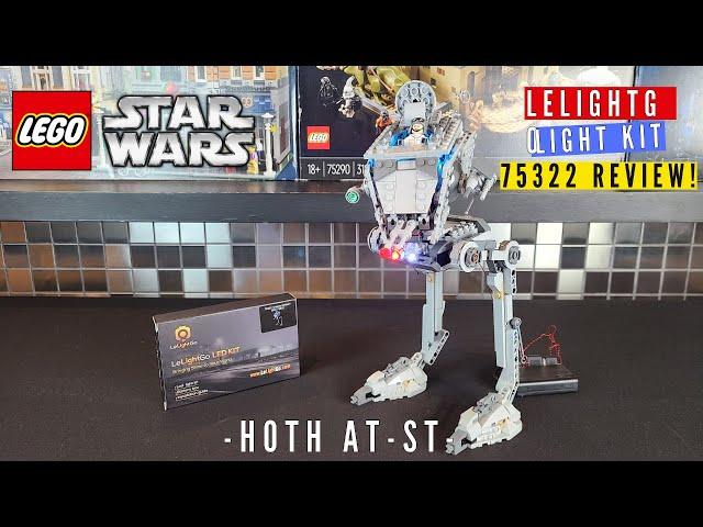 LEGO AT-ST 75322 Light Kit from LeLightGo Review + My Entire Light Kit Collection Shown at Night!