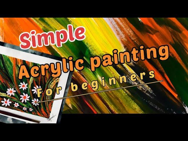 Simple acrylic painting | Acrylic painting for beginners | Fabrica acrylic colours